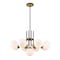 Z-Lite Parsons 9 Light Chandelier, Matte Black, Olde Brass & Opal 477-9MB-OBR - alternate 1